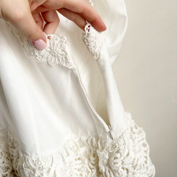 LoveShackFancy Anjanue bow bridal Mini Dress 14/XL - Picture 13 of 15